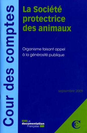 Couverture du livre « La société protectrice des animaux » de  aux éditions Documentation Francaise