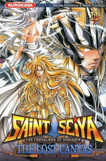 Couverture du livre « Saint Seiya - the lost Canvas ; la légende d'Hadès Tome 11 » de Masami Kurumada et Shiori Teshirogi aux éditions Kurokawa