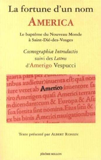 Couverture du livre « America : la fortune d'un nom » de  aux éditions Millon