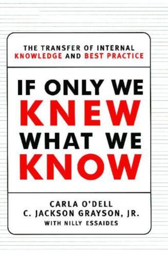 Couverture du livre « If Only We Knew What We Know » de O'Dell Carla aux éditions Free Press