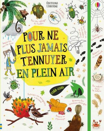 Couverture du livre « En plein air - pour ne plus jamais t'ennuyer » de James Maclaine aux éditions Usborne