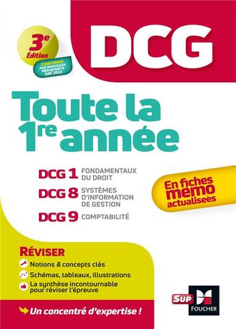 Couverture du livre « DCG - Toute la 1ère année du DCG 1, 8, 9 en fiches - 2024 - Révision 2024-2025 » de Burlaud/Rouaix/Teste aux éditions Foucher