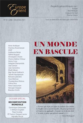 Couverture du livre « Eo-33 un monde en bascul » de S/Dir. De V. Sirapia aux éditions Sigest