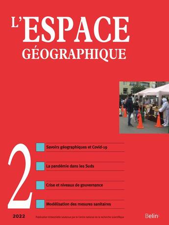 Couverture du livre « Espace geo 2022-2 » de  aux éditions Belin