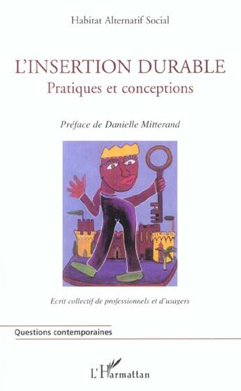 Couverture du livre « INSERTION DURABLE : Pratiques et conceptions » de  aux éditions L'harmattan