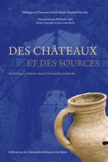 Couverture du livre « Des châteaux et des sources ; archéologie et histoire dans la Normandie médiévale » de Elisabeth Lalou aux éditions Pu De Rouen