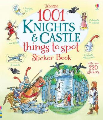 Couverture du livre « 1001 knights & castle ; things to spot ; sticker book » de Hazel Maskell et Teri Gower aux éditions Usborne