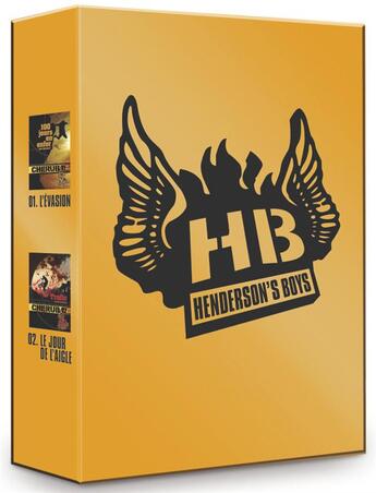 Couverture du livre « Coffret Henderson ; l'évasion ; le jour de l'ange » de Robert Muchamore aux éditions Casterman