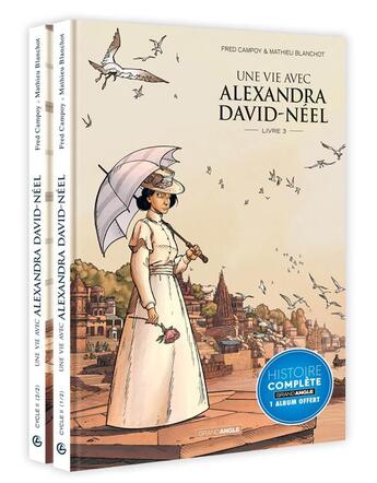 Couverture du livre « Une vie avec Alexandra David-Néel : Tome 3 et Tome 4 » de Frederic Campoy et Mathieu Blanchot aux éditions Bamboo