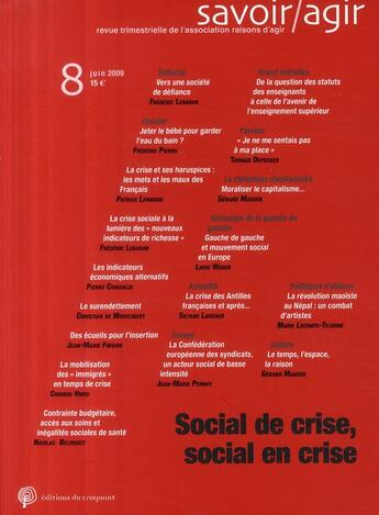 Couverture du livre « Social de crise, social en crise (juin 2009) » de  aux éditions Croquant