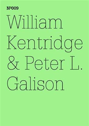 Couverture du livre « Documenta 13 vol 09 william kentridge & peter l. galison /anglais/allemand » de Documenta aux éditions Hatje Cantz