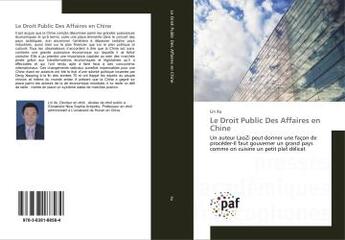 Couverture du livre « Le Droit Public Des Affaires en Chine » de Lin Xu aux éditions Presses Academiques Francophones