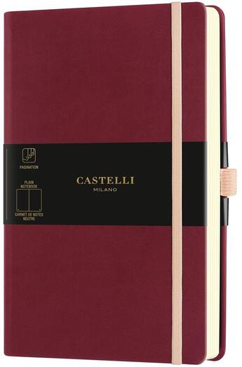 Couverture du livre « Carnet aquarela grand format uni cerise noire » de Castelli aux éditions Castelli Milano