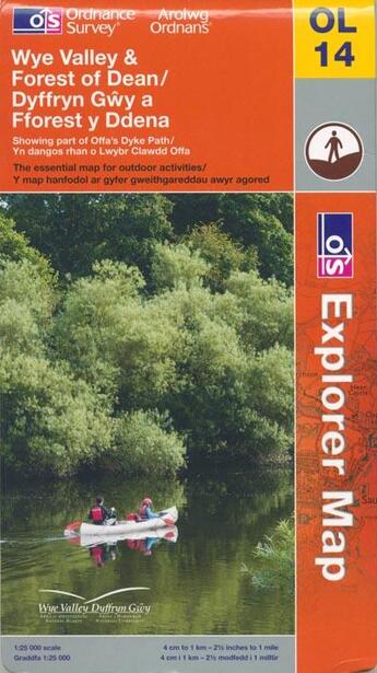 Couverture du livre « Wye Valley & Forest of Dean ; OL14 » de  aux éditions Ordnance Survey