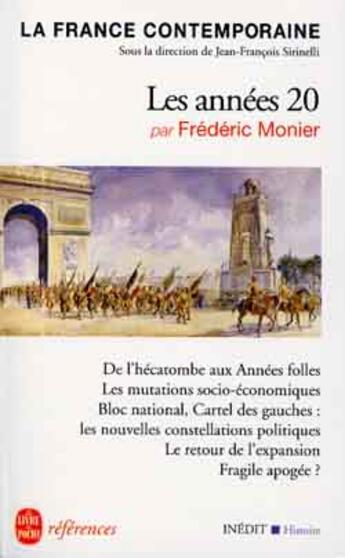 Couverture du livre « Les annees 20 - inedit » de Frederic Monier aux éditions Le Livre De Poche