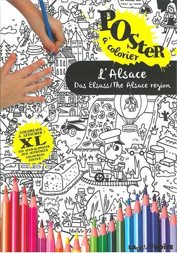 Couverture du livre « L'Alsace, poster à colorier » de  aux éditions La Petite Boite