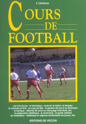 Couverture du livre « Cours de football » de Cavaglia aux éditions De Vecchi