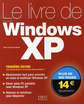 Couverture du livre « Le livre de windows xp » de Jean-Francois Sehan aux éditions First Interactive