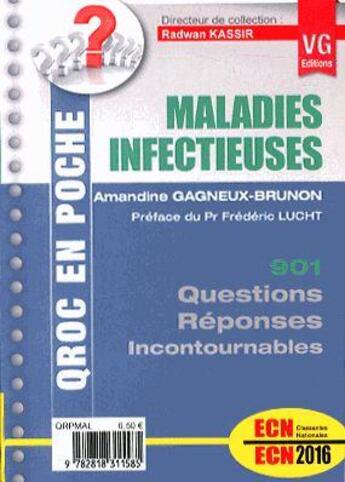 Couverture du livre « Maladie infectieuses » de Amandine Gagneux-Brunon aux éditions Vernazobres Grego