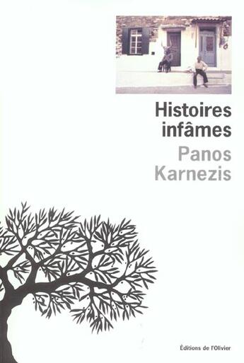 Couverture du livre « Histoires infames » de Panos Karnezis aux éditions Editions De L'olivier