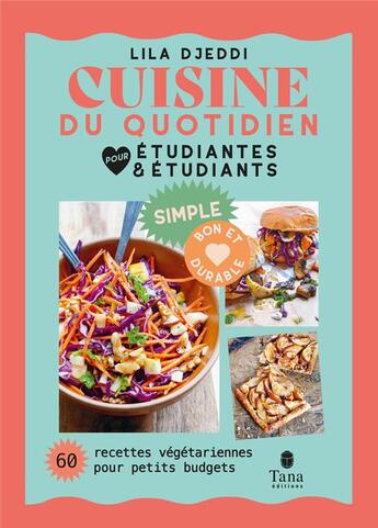 Couverture du livre « Cuisine étudiante » de Lila Djeddi aux éditions Tana