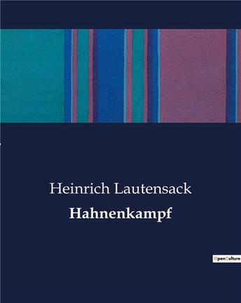 Couverture du livre « Hahnenkampf » de Lautensack Hein aux éditions Culturea