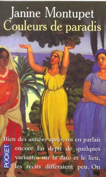 Couverture du livre « Couleurs De Paradis » de Janine Montupet aux éditions Pocket