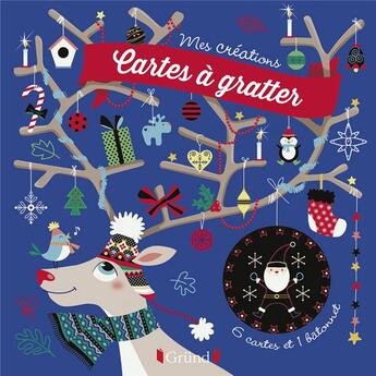 Couverture du livre « Cartes a gratter - decorations de noel » de Muriel Douru aux éditions Grund