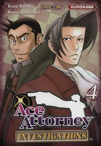 Couverture du livre « Ace attorney investigations Tome 4 » de Kazuo Maekawa aux éditions Kurokawa