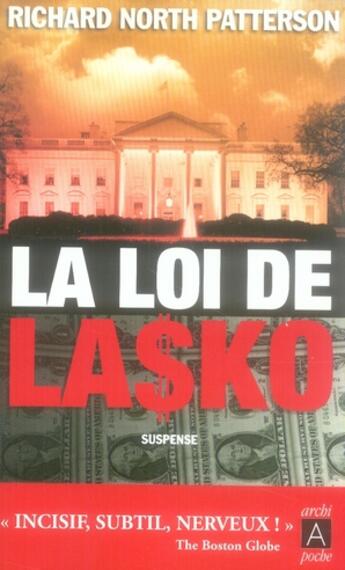 Couverture du livre « La loi de Lasko » de North Patterson-R aux éditions Archipel