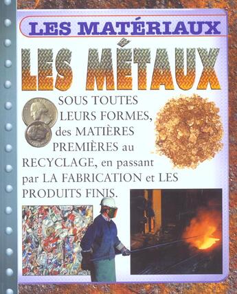 Couverture du livre « Les metaux » de Steve Parker aux éditions Circonflexe