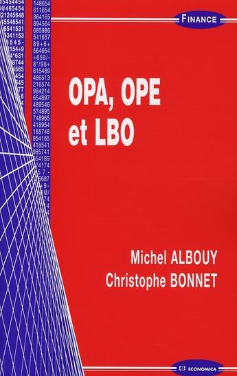 Couverture du livre « OPA, OPE et LBO » de Michel Albouy aux éditions Economica