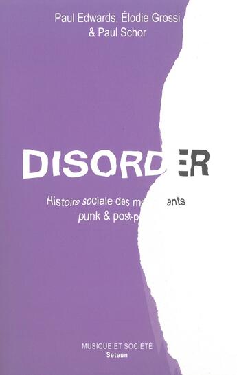 Couverture du livre « Disorder » de Edwards Paul aux éditions Melanie Seteun