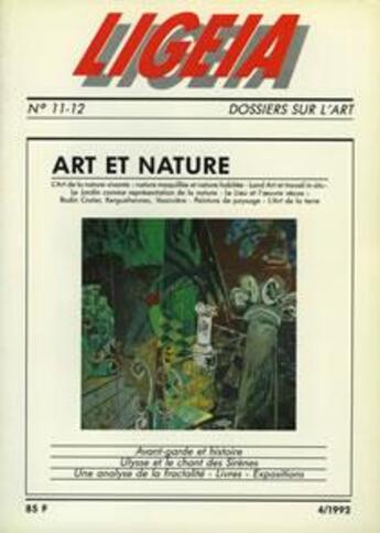 Couverture du livre « Ligeia n 11 art et nature » de  aux éditions Revue Ligeia