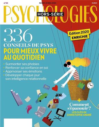 Couverture du livre « Psychologies hs n 56 - 336 conseils de psys pour mieux vivre au quotidien - mars/avril 2020 » de  aux éditions Psychologies Hs