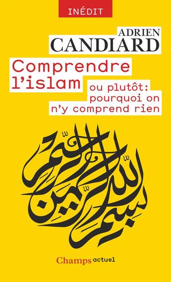 Couverture du livre « Comprendre l'islam ; ou plutôt : pourquoi on n'y comprend rien » de Adrien Candiard aux éditions Flammarion