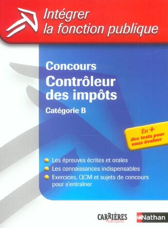 Couverture du livre « Concours controleur des impots categorie b n07 2004 (édition 2004) » de Bonnet-Pineau/Munier aux éditions Nathan