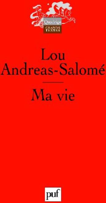 Couverture du livre « Ma vie (8e édition) » de Lou Andreas-Salome aux éditions Puf