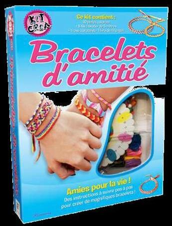 Couverture du livre « Kit créa ; bracelets d'amitié » de  aux éditions Kimane