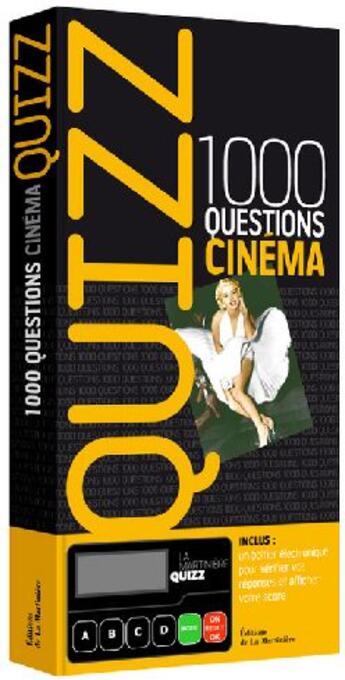 Couverture du livre « Quizz ; 1000 questions cinéma » de Philippe Lecuyer aux éditions La Martiniere