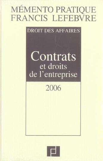 Couverture du livre « Contrats et droits de l'entreprise 2006 » de  aux éditions Lefebvre