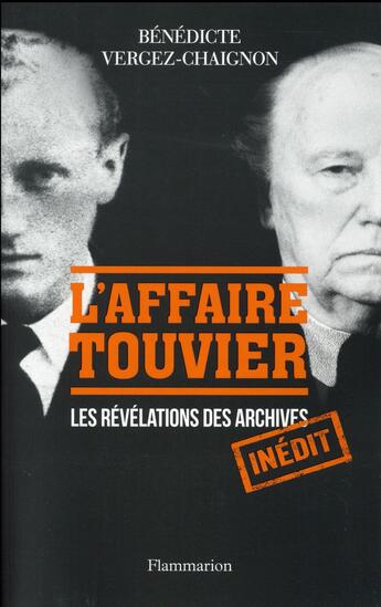 Couverture du livre « L'affaire Touvier » de Bénédicte Vergez-Chaignon aux éditions Flammarion