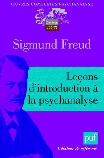 Couverture du livre « Leçons d'introduction à la psychanalyse » de Sigmund Freud aux éditions Puf