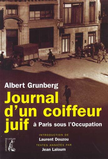 Couverture du livre « Journal d'un coiffeur juif a paris sous l'occupation » de Grunberg A aux éditions Editions De L'atelier