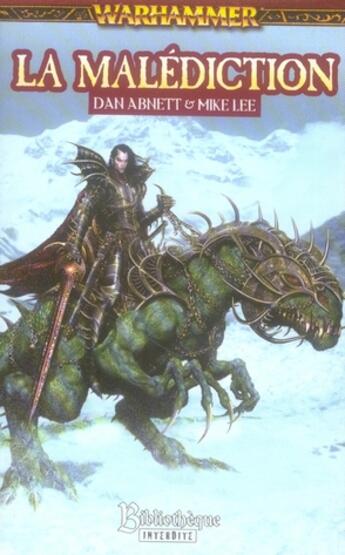 Couverture du livre « Malus Darkblade Tome 1 ; la malédiction » de Mike Lee et Dan Abnett aux éditions Bibliotheque Interdite