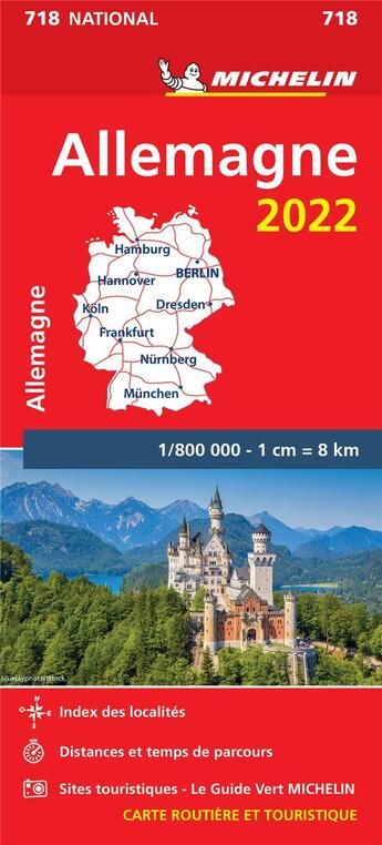 Couverture du livre « Cn 718 allemagne 2022 » de Collectif Michelin aux éditions Michelin