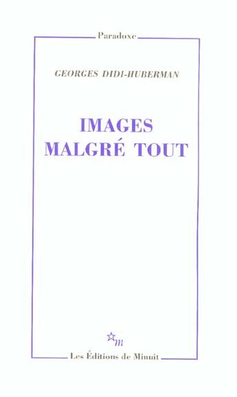 Couverture du livre « Images malgre tout » de Didi-Huberman G. aux éditions Minuit