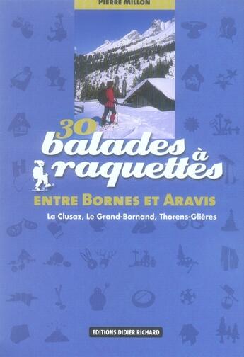 Couverture du livre « 30 balades à raquettes entre Bornes et Aravis » de Pierre Millon aux éditions Glenat