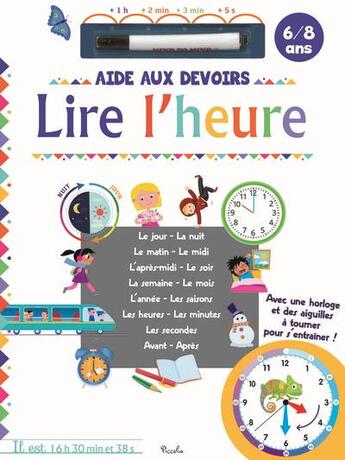 Couverture du livre « Livre horloge » de  aux éditions Piccolia