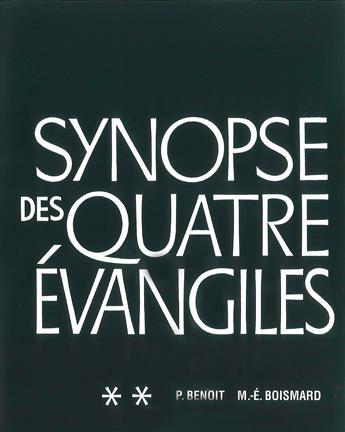 Couverture du livre « Synopse des quatre évangiles t.2 » de P Benoit et M-E Boismard aux éditions Cerf Par Biblio